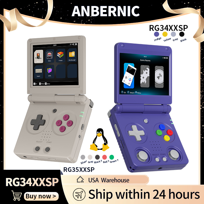 Retro Gaming N64 - Anbernic RG34XXSP RG35XXSP وحدة تحكم ألعاب